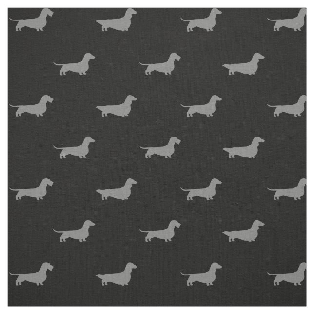 Tissu Motif de silhouettes de teckel (Échantillon)