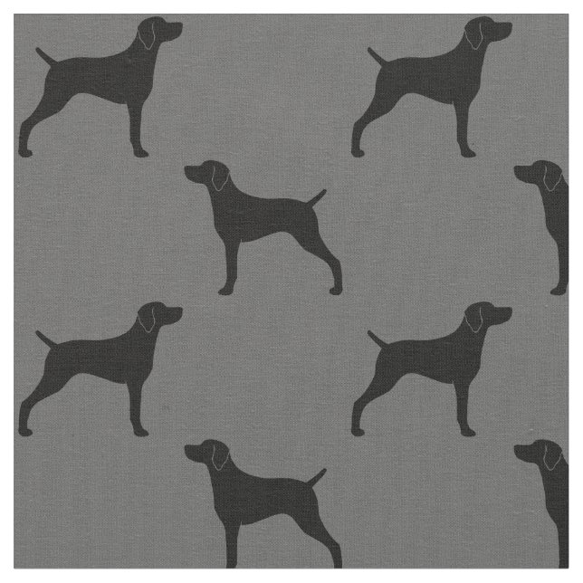 Tissu Motif de silhouettes de Weimaraner (Fermer)