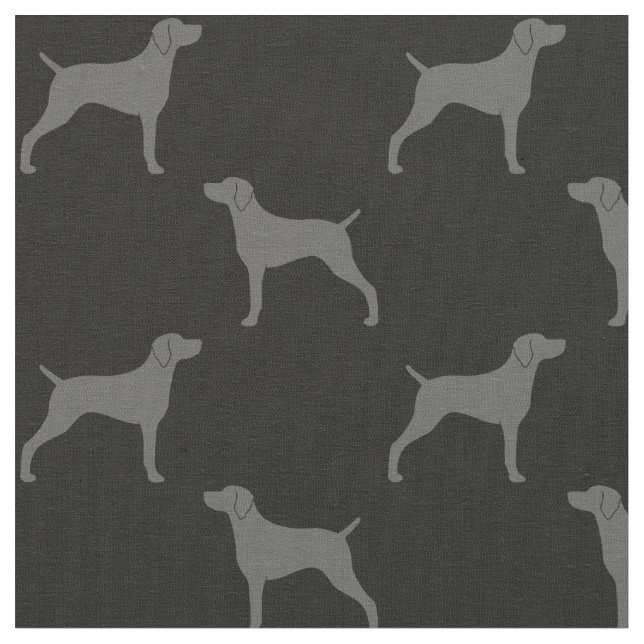 Tissu Motif de silhouettes de Weimaraner (Fermer)