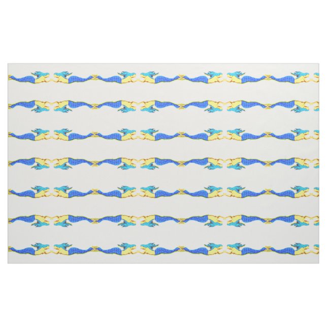 Tissu motif de sirènes à queue bleue #2 (Fat Quarter)