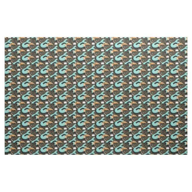 Tissu motif de sirènes de bleu-queue (Yard)