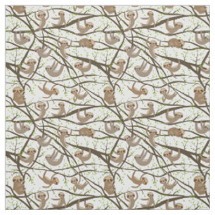 Tissu Motif de sourire de paresse