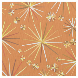 Tissu Motif de Spoutnik de la moitié du siècle, terre