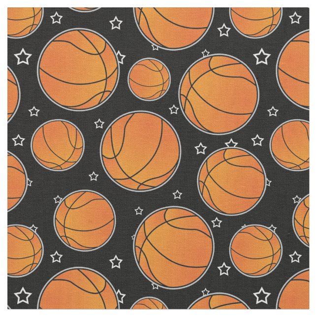 Tissu Motif de star du basket-ball (Fermer)