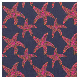 Tissu Motif de style d'étoiles de mer