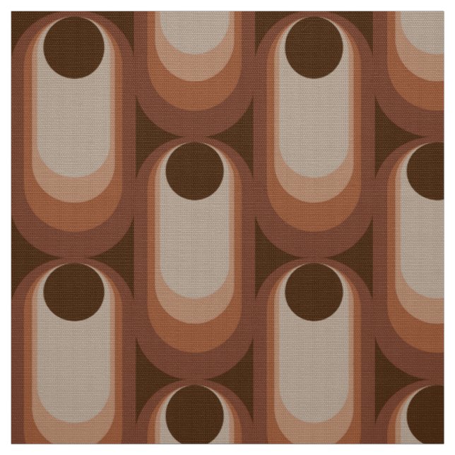 Tissu motif de style rétro des années 60 (Échantillon)