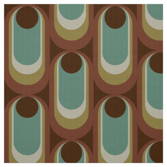 Tissu motif de style rétro des années 60 (Échantillon)