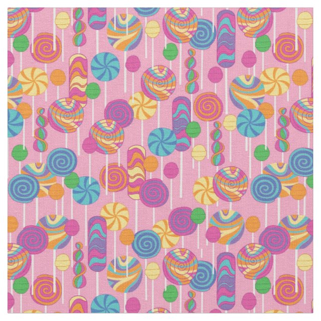 Tissu Motif de sucrerie de lucettes (Fermer)