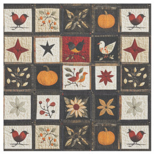 Tissu Motif de surface composée d'automne rustique Mot