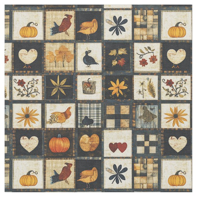Tissu Motif de surface composée d'automne rustique | Pat (Fermer)