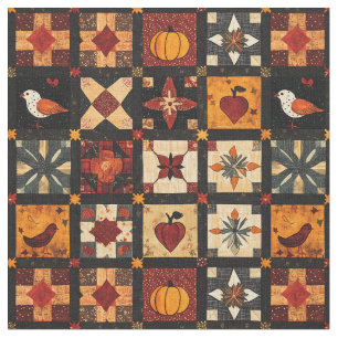 Tissu Motif de surface composée en Patchwork Automne Rus