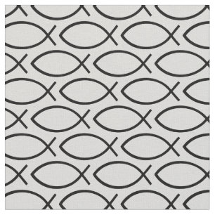 Tissu Motif de symbole chrétien Ichthys