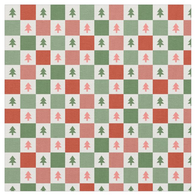 Tissu Motif de tableau de bord rouge vert Noël (Fermer)