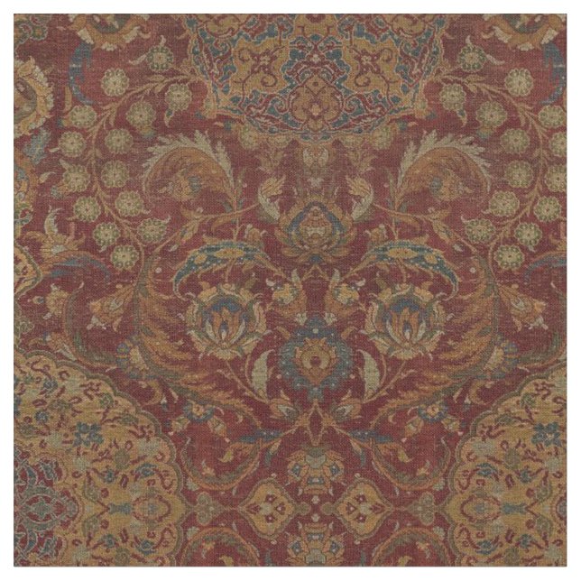 Tissu Motif de tapis d'orient antique ottoman (Fermer)