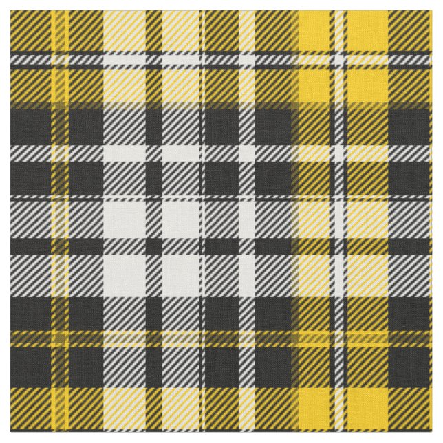 Tissu Motif de tartan à carreaux jaune noir blanc Design (Fermer)