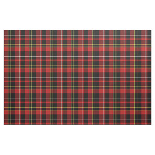 Tissu Motif de Tartan blanc jaune rouge