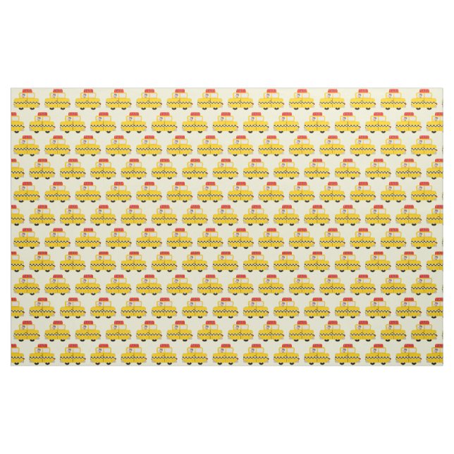 Tissu Motif de taxi jaune (Yard)