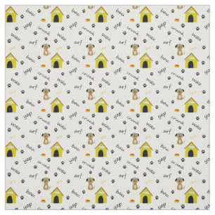 Tissu Motif de temps de jeu de marionnettes