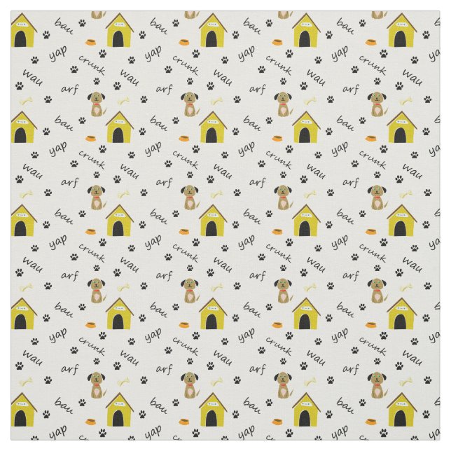 Tissu Motif de temps de jeu de marionnettes (Échantillon)