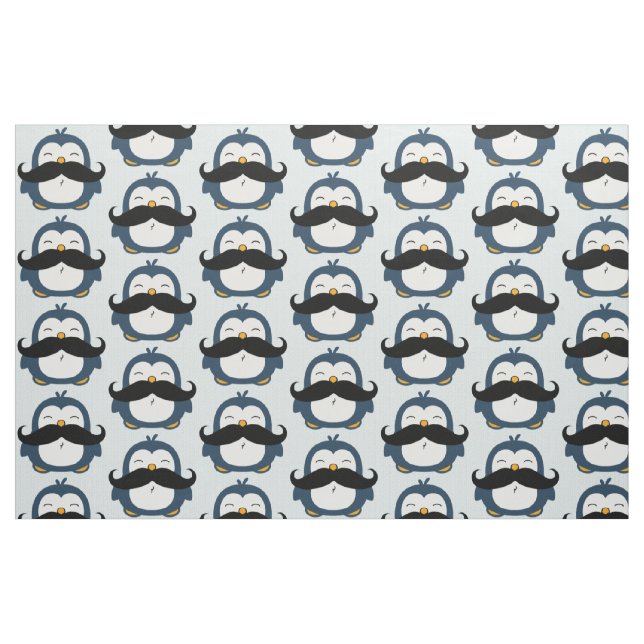 Tissu Motif de tendance de pingouin de moustache (Fat Quarter)