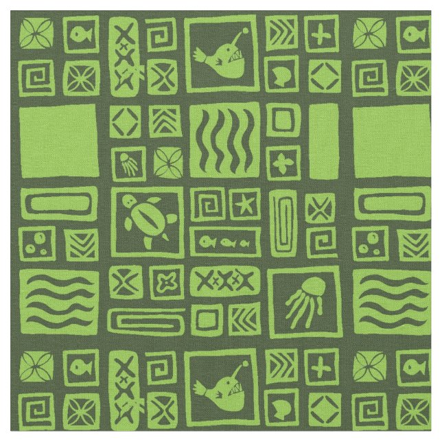 Tissu Motif de Tiki (Fermer)