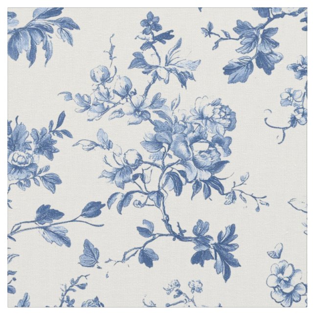 Tissu Motif de toile botanique bleu clair (Fermer)