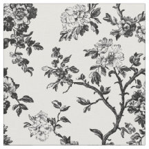 Motif de toile de branche florale noire