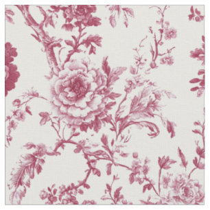 Tissu Motif de toile florale de pivoine rose