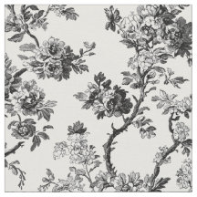 Motif de toile florale noire antique