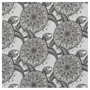Tissu Motif de tortue de style