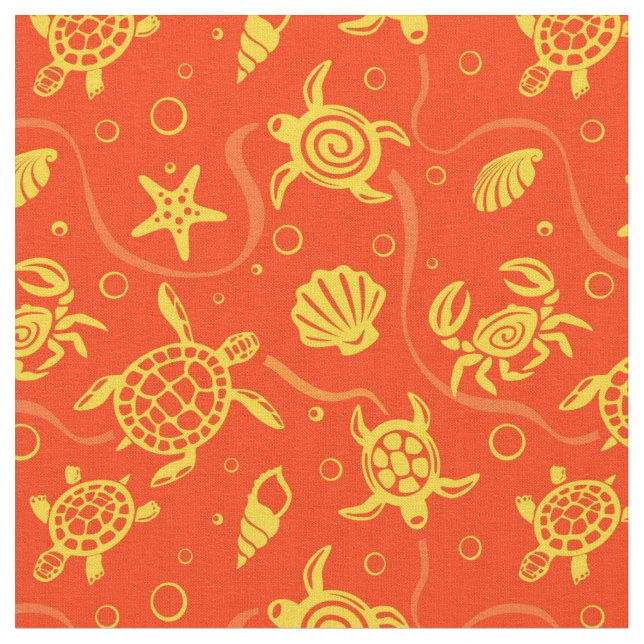 Tissu Motif de tortues (Fermer)