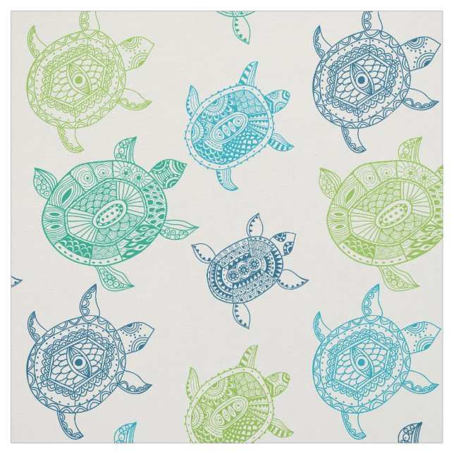 Tissu Motif de tortues de mer sans mer (Échantillon)