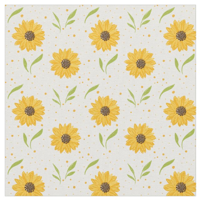 Tissu Motif de tournesol (Fermer)