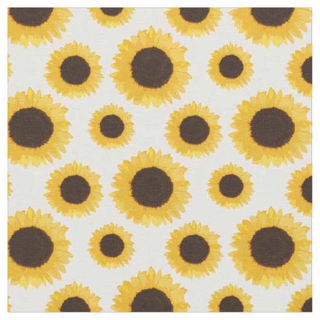 Tissu Motif de tournesol jaune (Fermer)