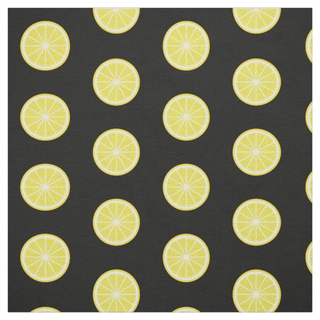Tissu Motif de tranche de citron (Échantillon)