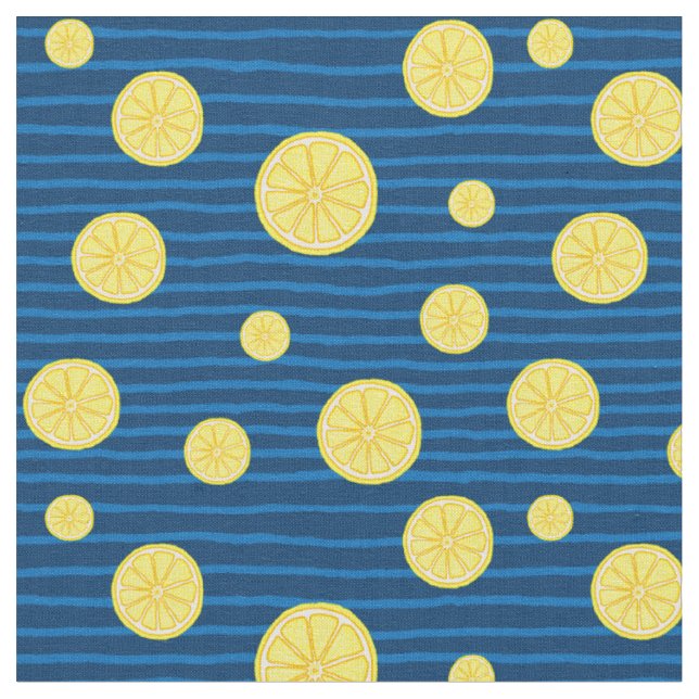 Tissu Motif de tranches de citron (Fermer)