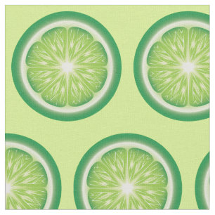 Tissu Motif de tranches de citron vert