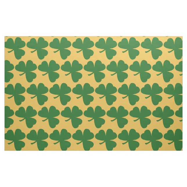 Tissu Motif de trèfle jaune et vert Saint-Patrick (Fat Quarter)