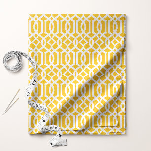 Tissu Motif de treillis en treillis jaune chic