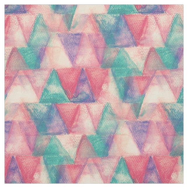 Tissu Motif de triangle d'aquarelle + vos idées (Échantillon)