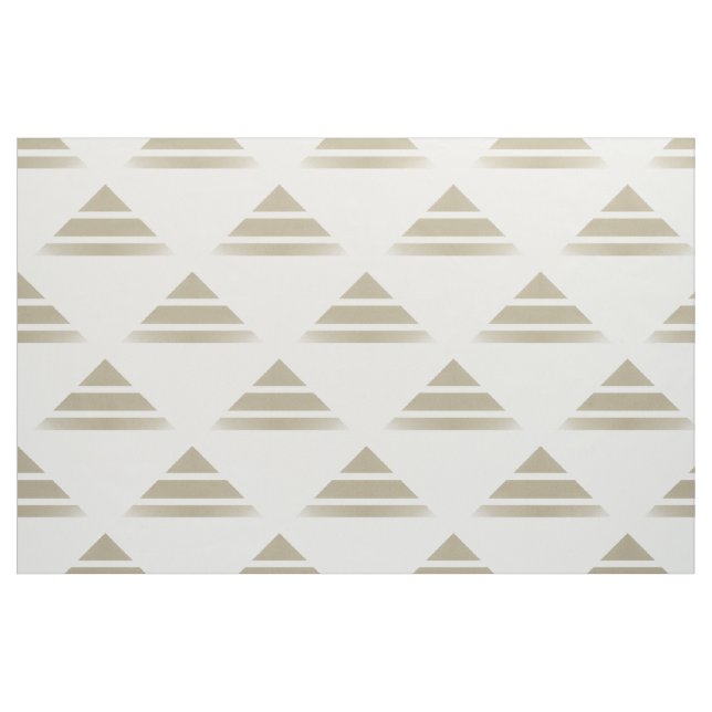 Tissu Motif de triangle Geo blanc beige (Fat Quarter)