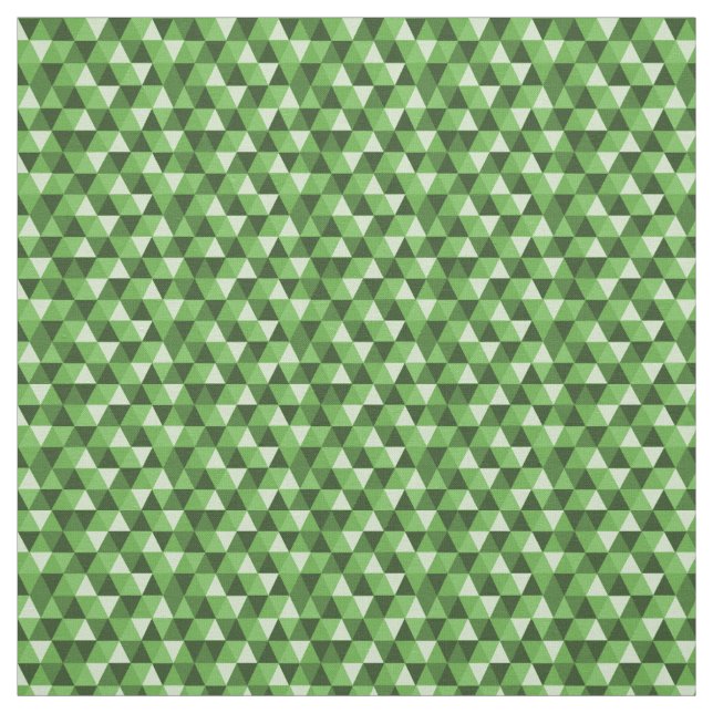 Tissu Motif de triangles géométriques verts (Échantillon)
