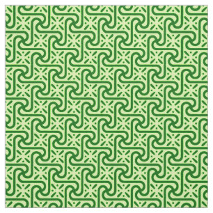 Tissu Motif de tuiles égyptiennes, émeraude et vert citr