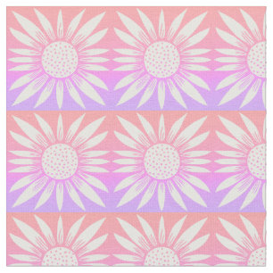 Tissu Motif de tuiles roses des tournesols