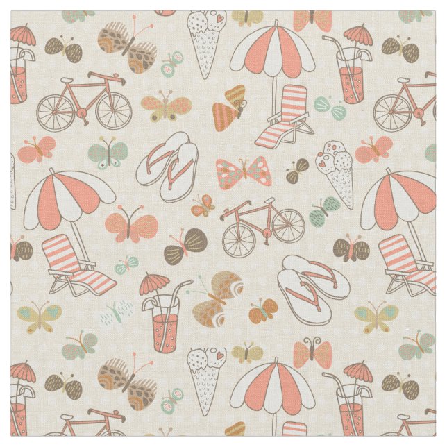Tissu Motif de vacances d'été (Fermer)