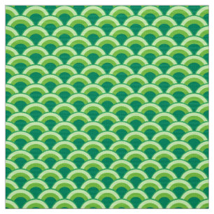 Tissu Motif de vague d'art déco - vert de jade
