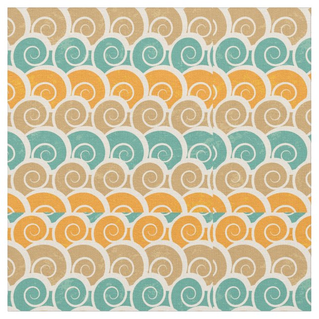 Tissu Motif de vagues d'aquarelle (Fermer)