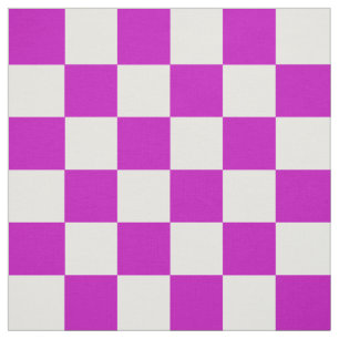 Tissu Motif de vérification À damiers blanc violet