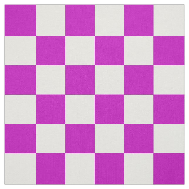 Tissu Motif de vérification À damiers blanc violet (Échantillon)