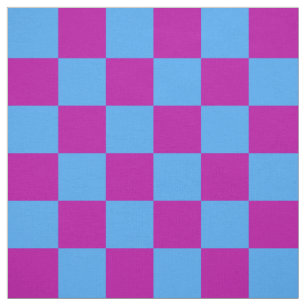 Tissu Motif de vérification À damiers bleu violet